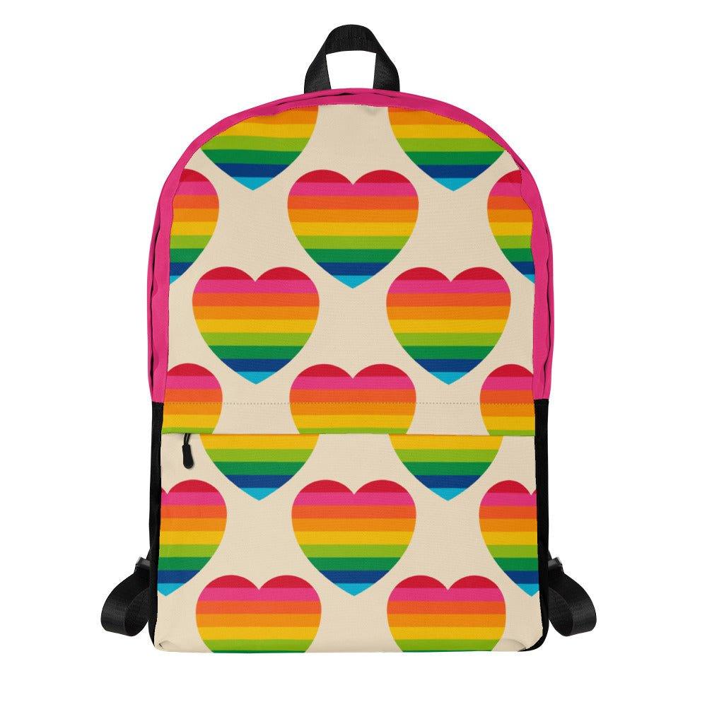 Backpack - ELLIE LOVE rainbow - Bold heart print Default Title