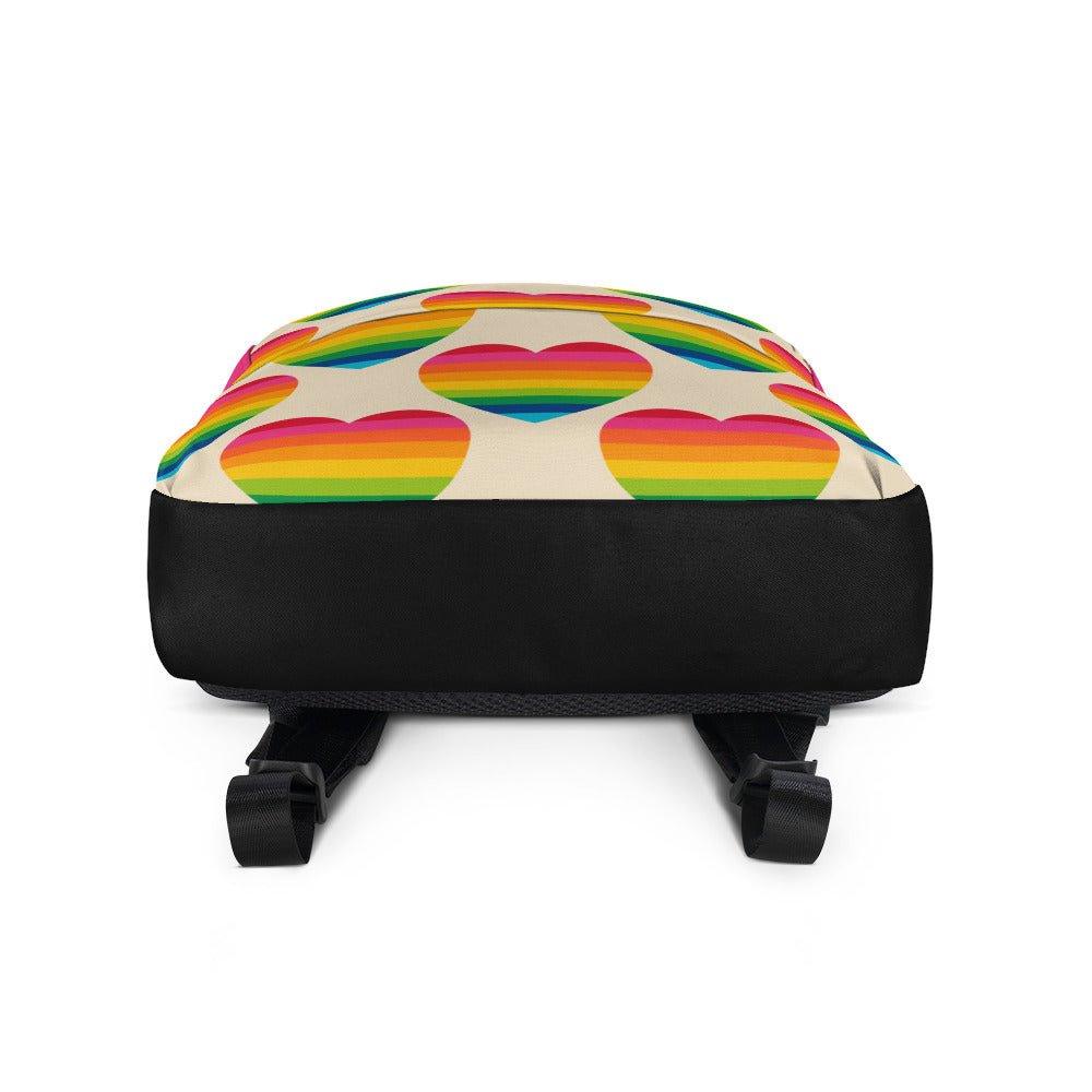 Backpack - ELLIE LOVE rainbow - Bold heart print