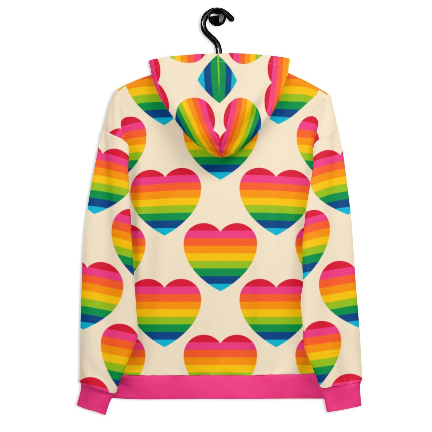 Hoodie - ELLIE LOVE rainbow - Bold heart print
