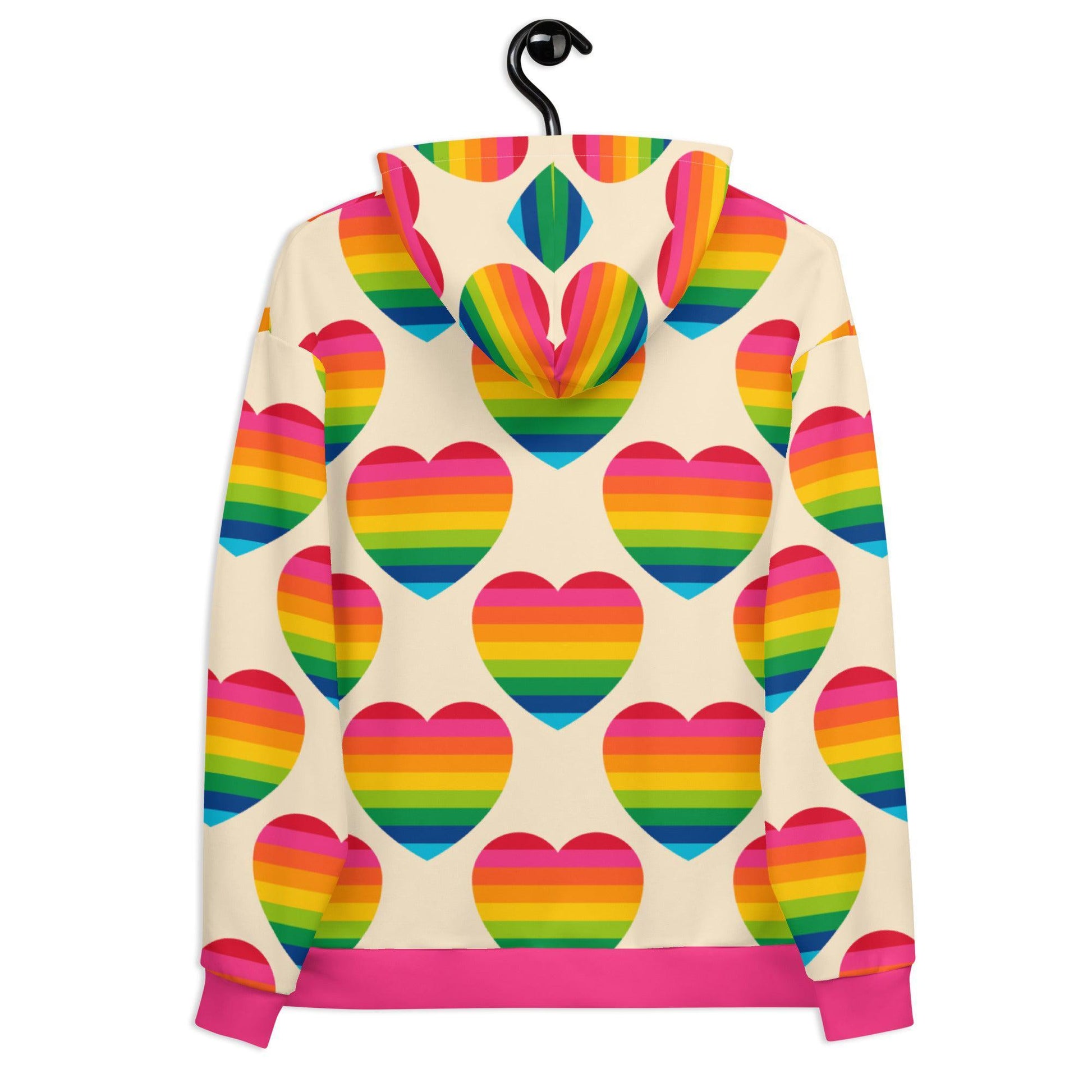 Hoodie - ELLIE LOVE rainbow - Bold heart print