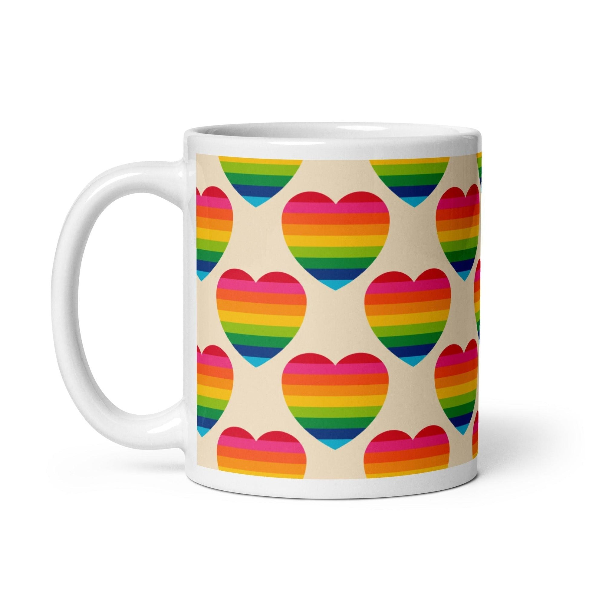 Mug - ELLIE LOVE rainbow - Bold heart print