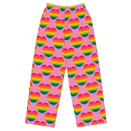 Pants - ELLIE LOVE rainbow pink - Bold Heart Print