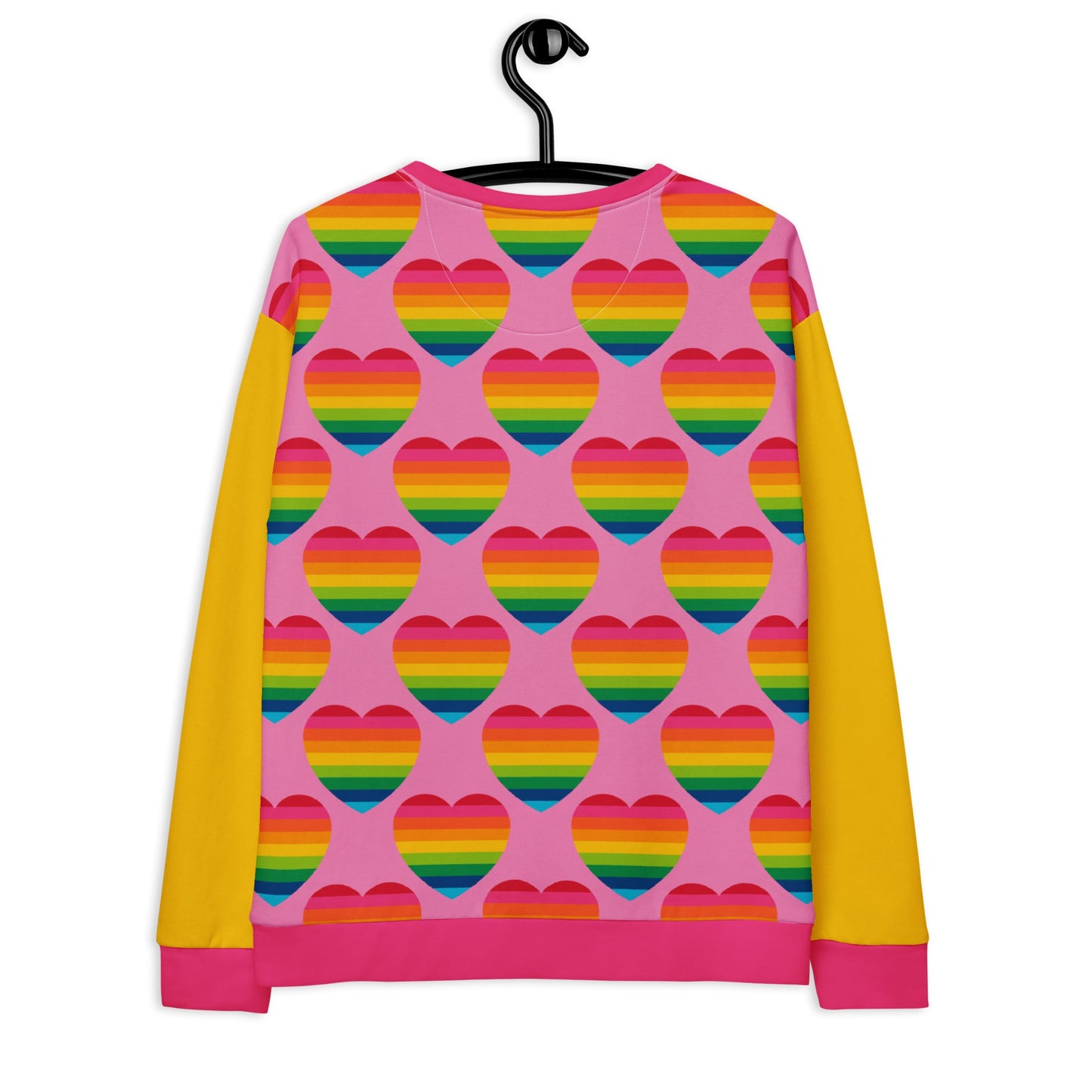 Sweatshirt - ELLIE LOVE rainbow pink - Bold heart print
