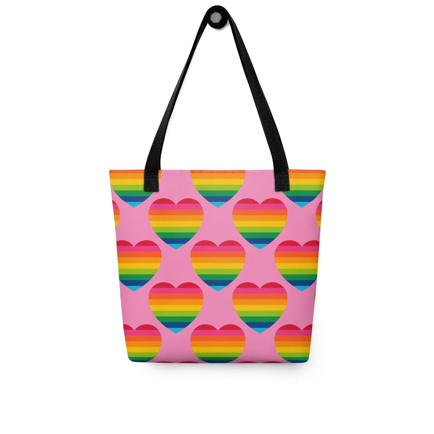 Tote bag - ELLIE LOVE rainbow pink - Bold heart print Default Title