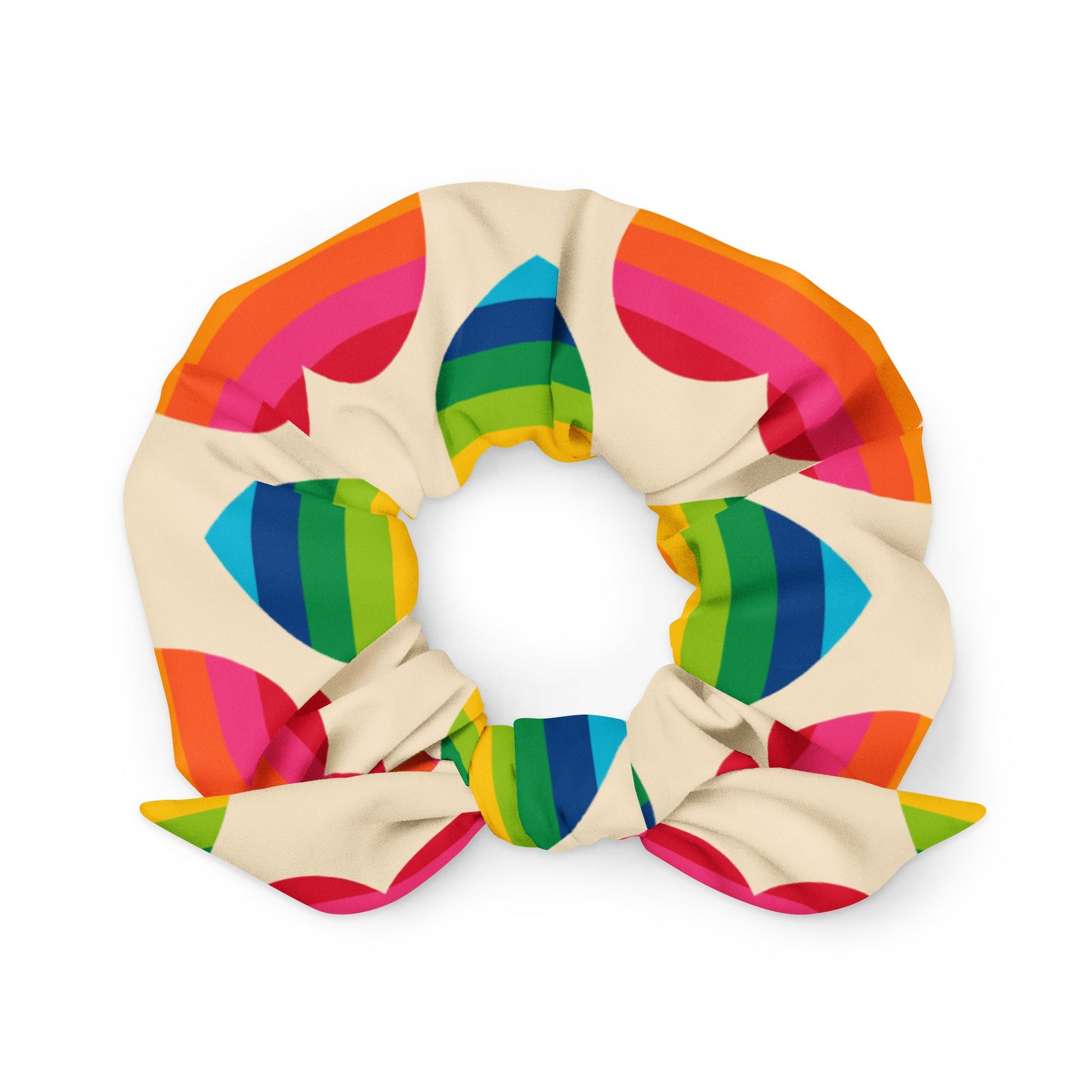 Scrunchie - ELLIE LOVE rainbow - Bold heart print Default Title