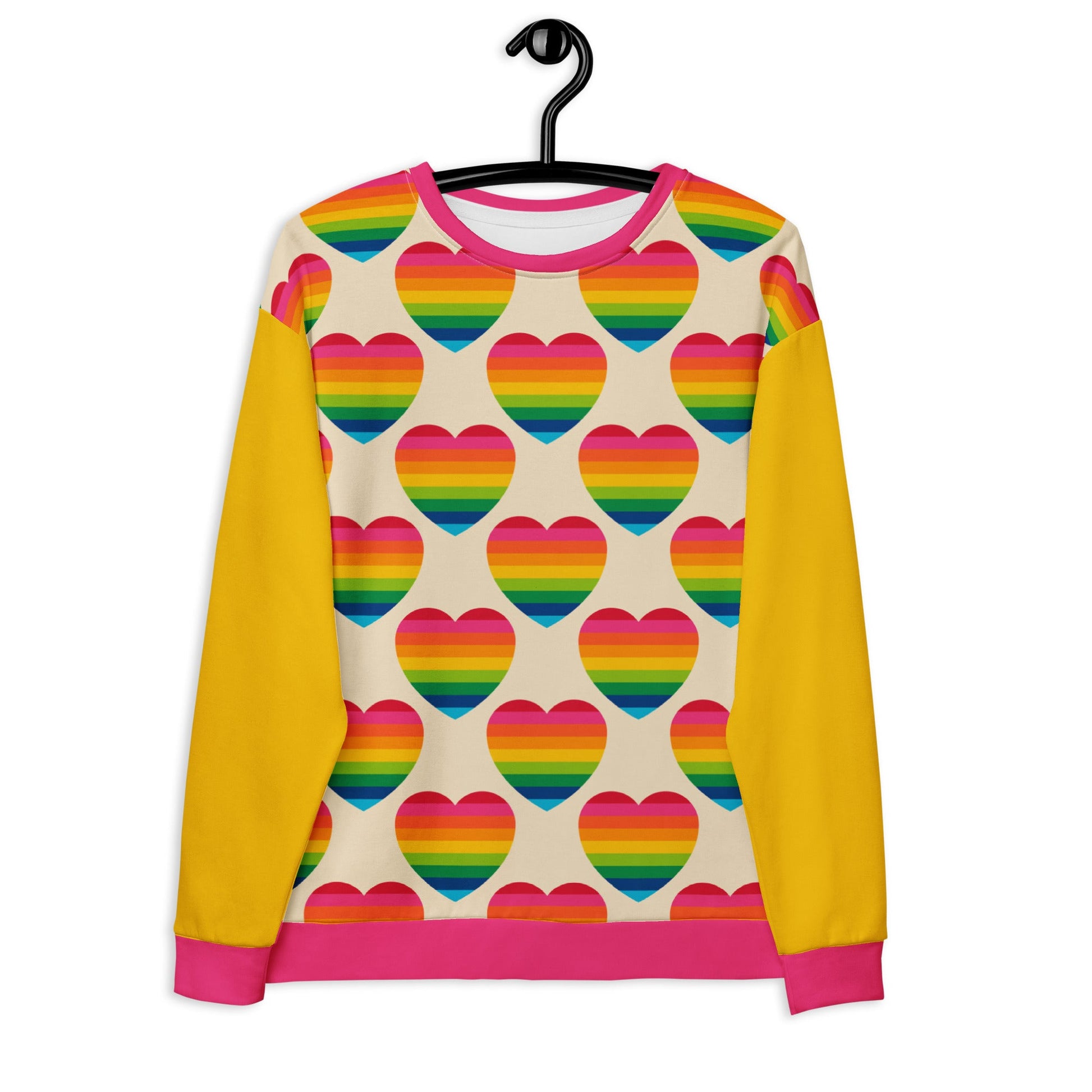 Sweatshirt - ELLIE LOVE rainbow - Bold heart print 3XL