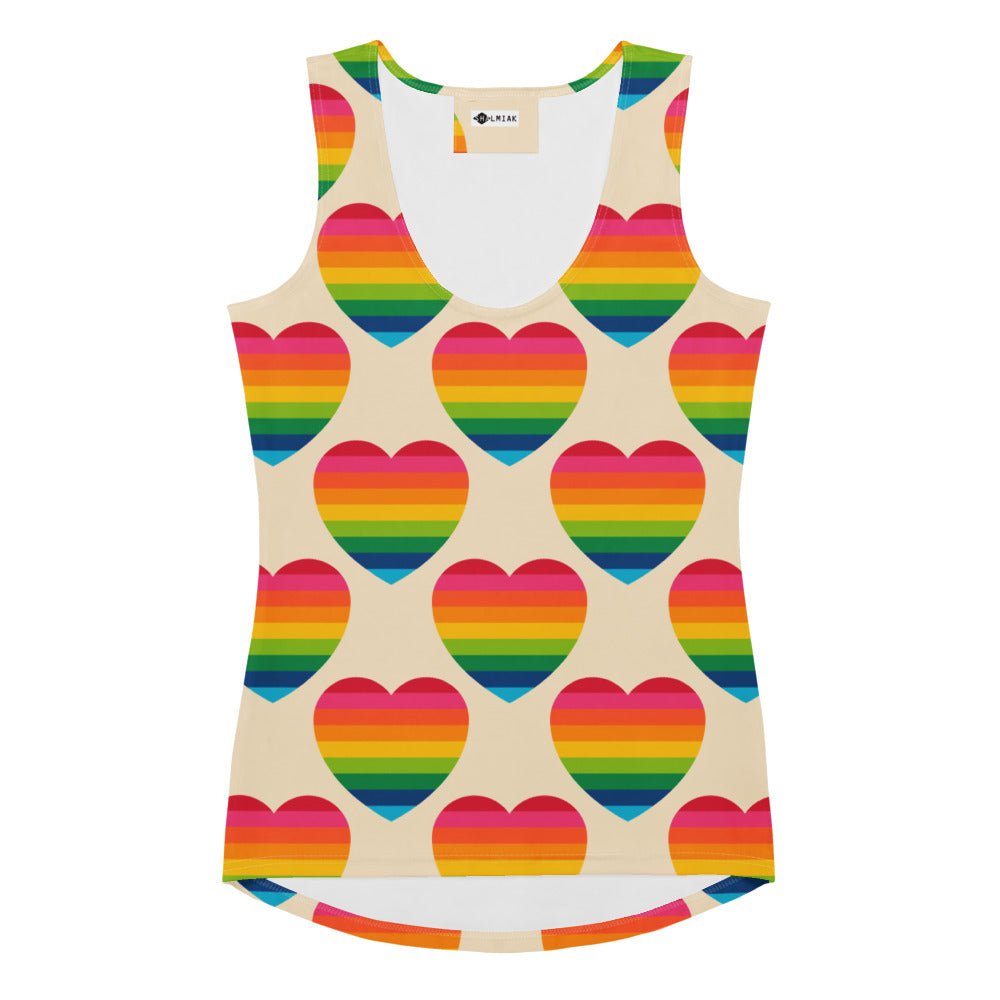 Tank top - ELLIE LOVE rainbow - Bold heart print