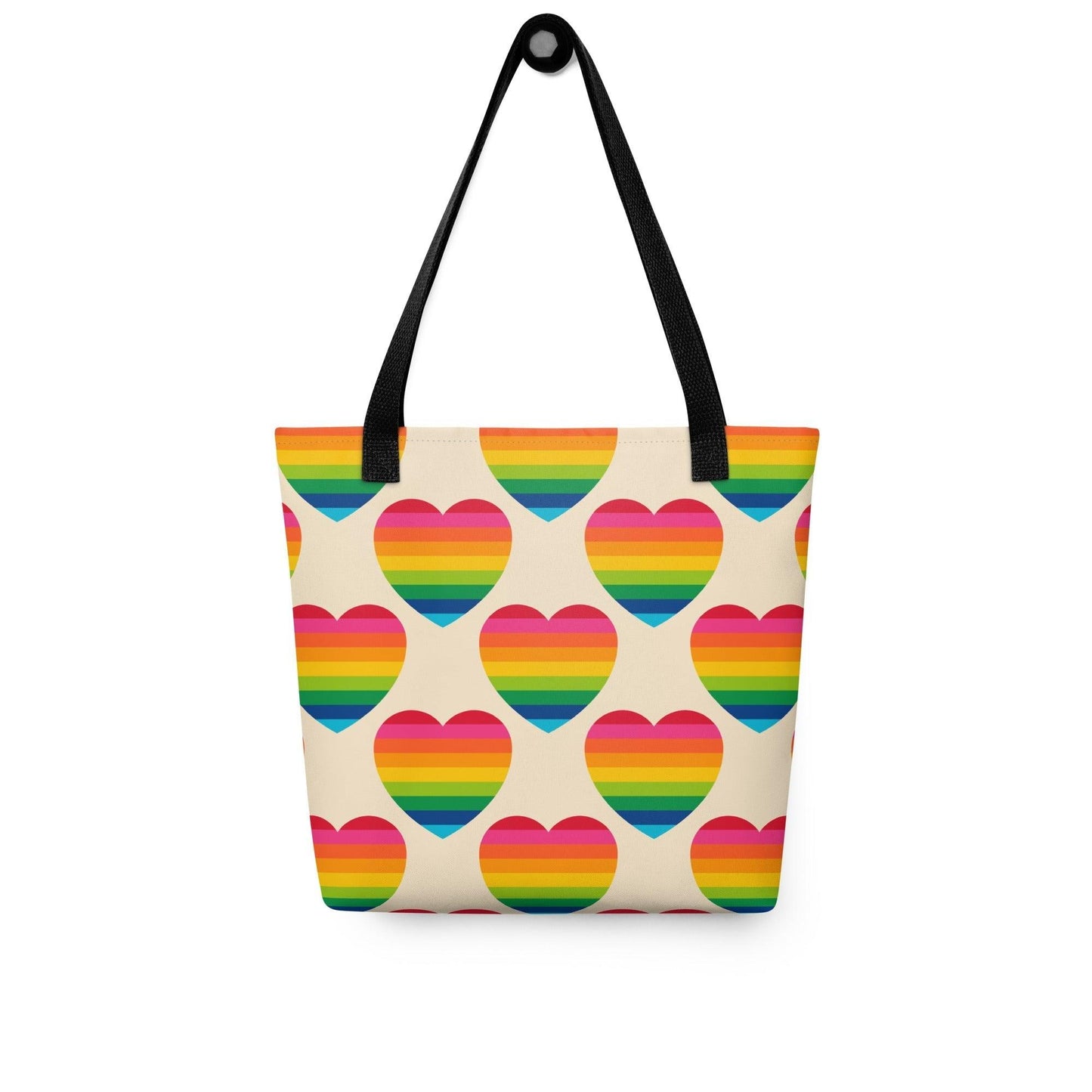 Tote bag - ELLIE LOVE rainbow - Bold heart print Default Title