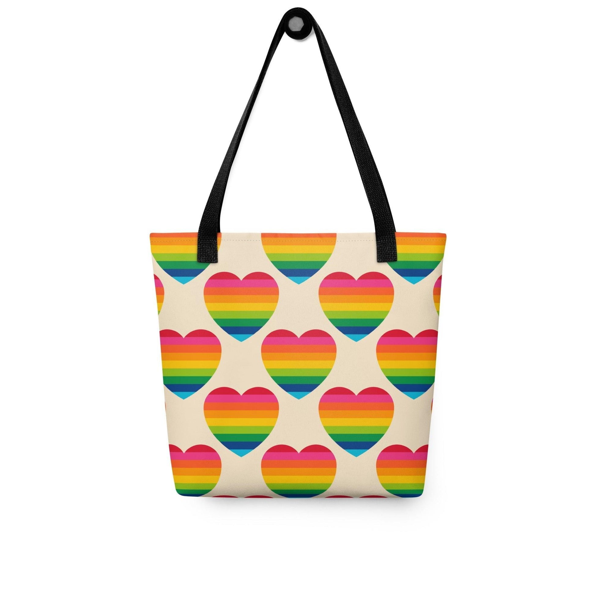 Tote bag - ELLIE LOVE rainbow - Bold heart print Default Title