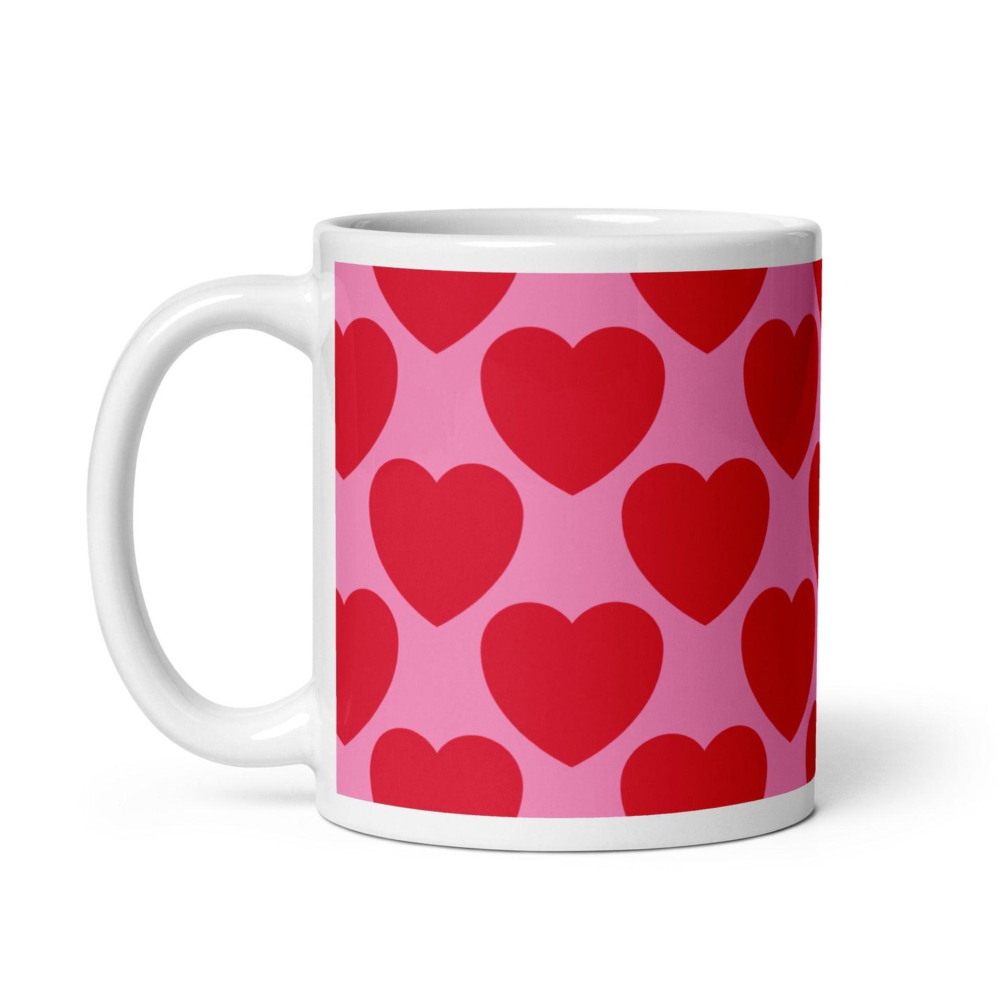 Mug - ELLIE LOVE red - Bold heart print
