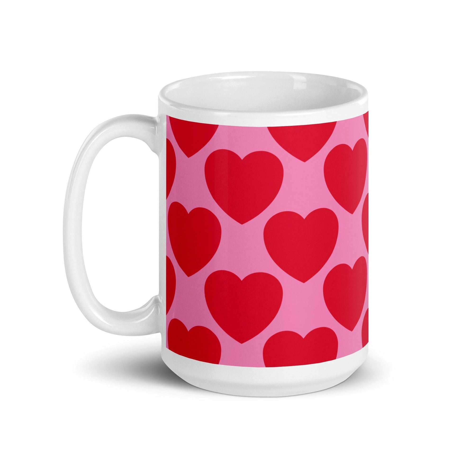 Mug - ELLIE LOVE red - Bold heart print