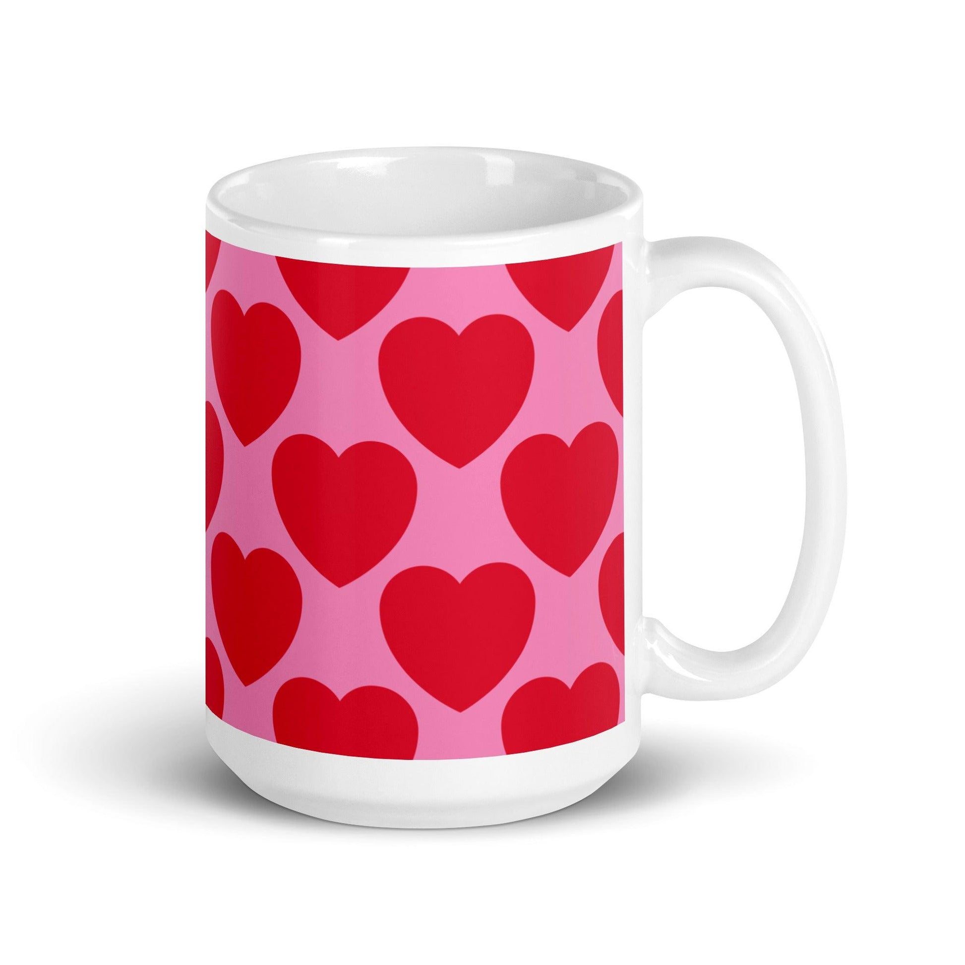 Mug - ELLIE LOVE red - Bold heart print