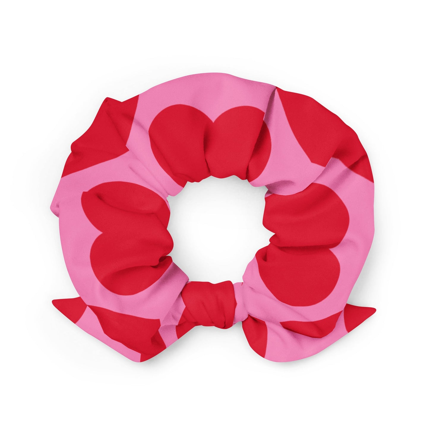 Scrunchie - ELLIE LOVE red - Bold heart print