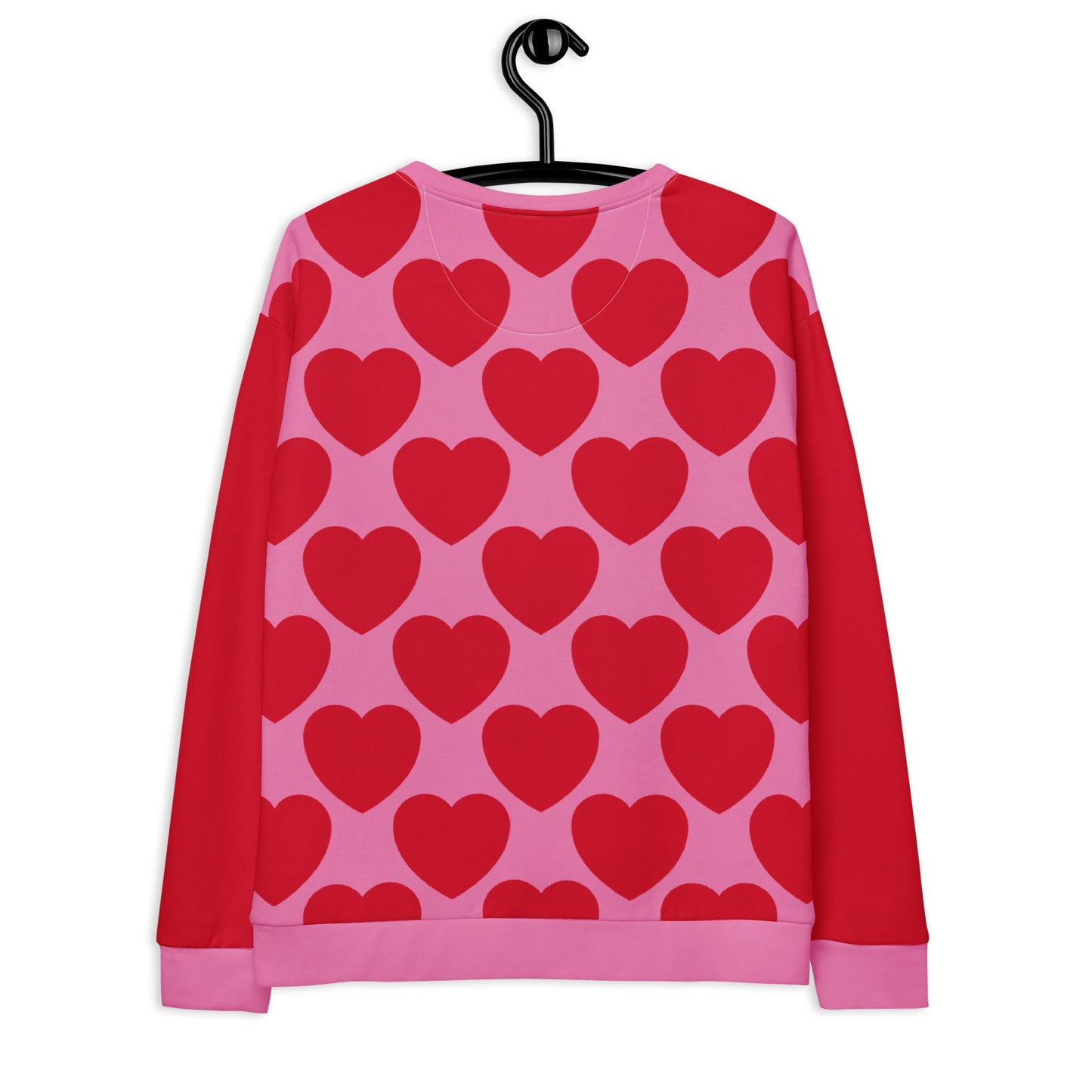 Sweatshirt - ELLIE LOVE red - Bold heart print