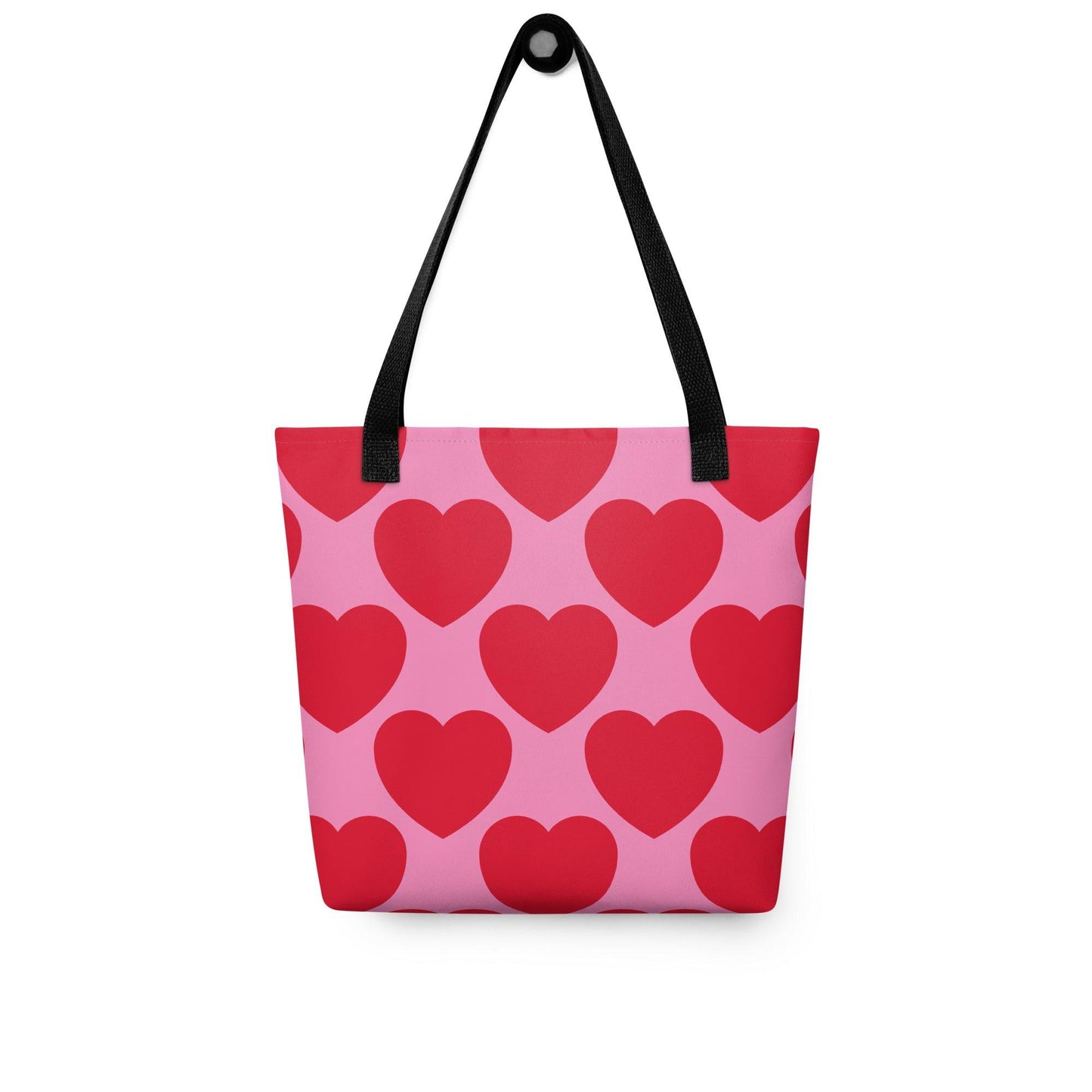 Tote bag - ELLIE LOVE red - Bold heart print Default Title