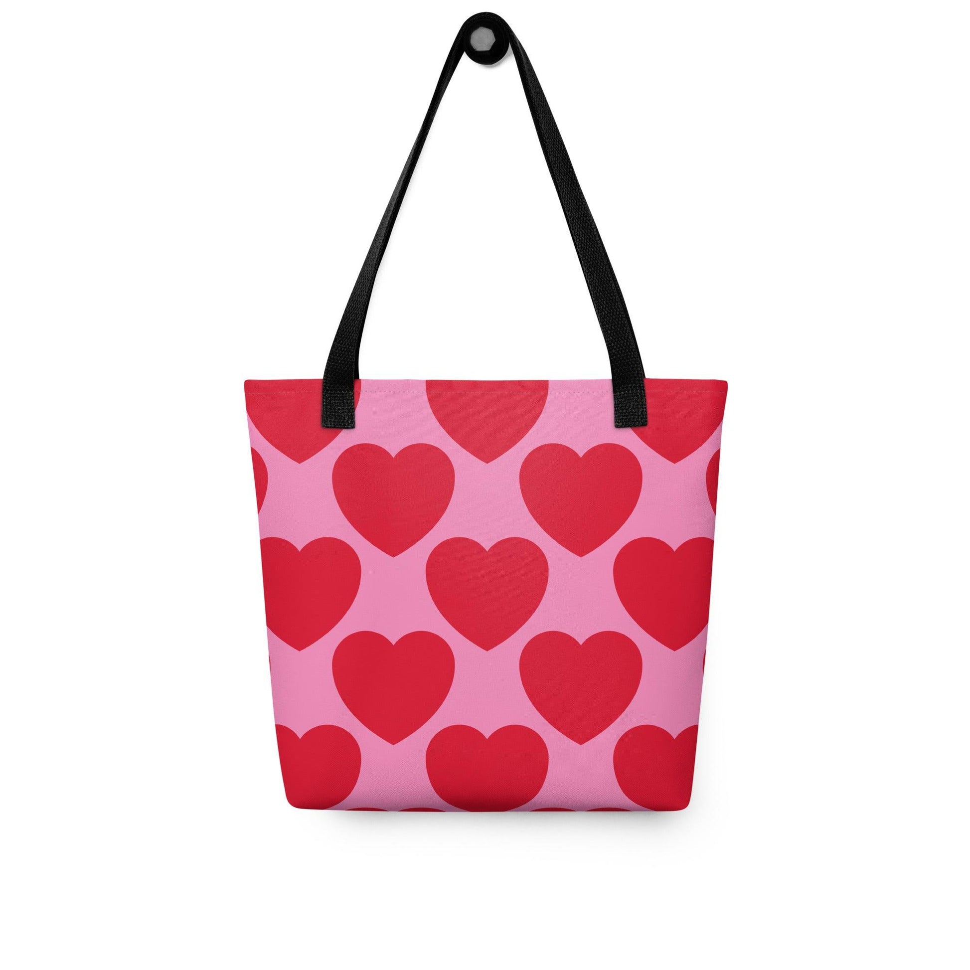 Tote bag - ELLIE LOVE red - Bold heart print Default Title