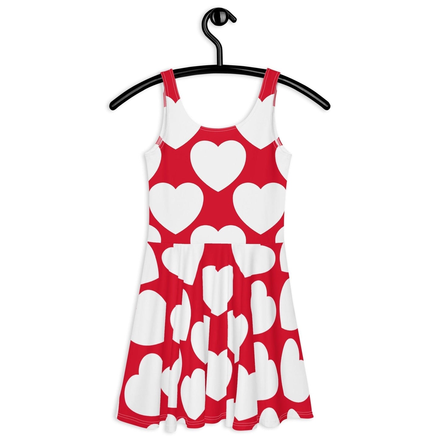 Skater dress - ELLIE LOVE red white - Bold heart print