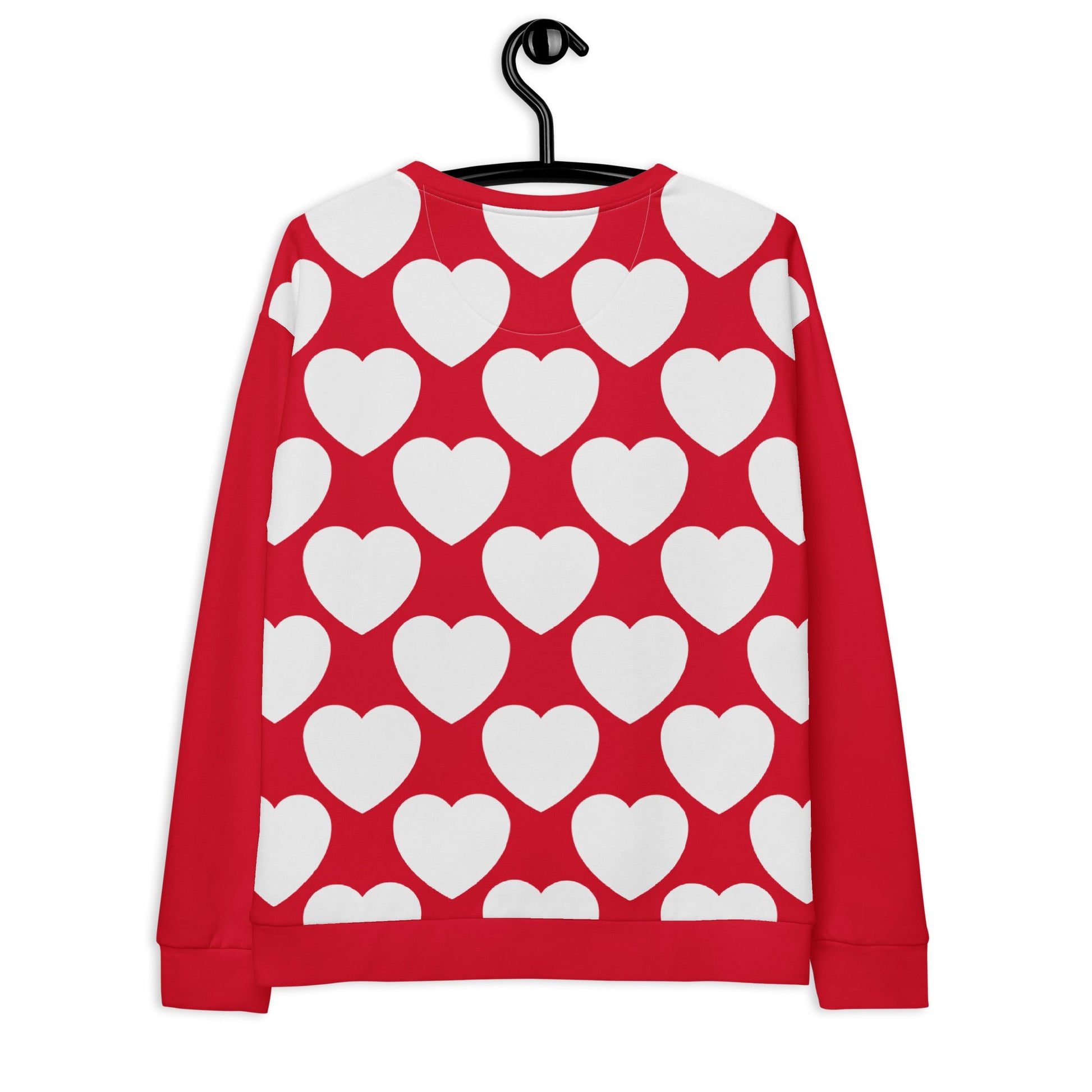 Sweatshirt - ELLIE LOVE red white - Bold heart print