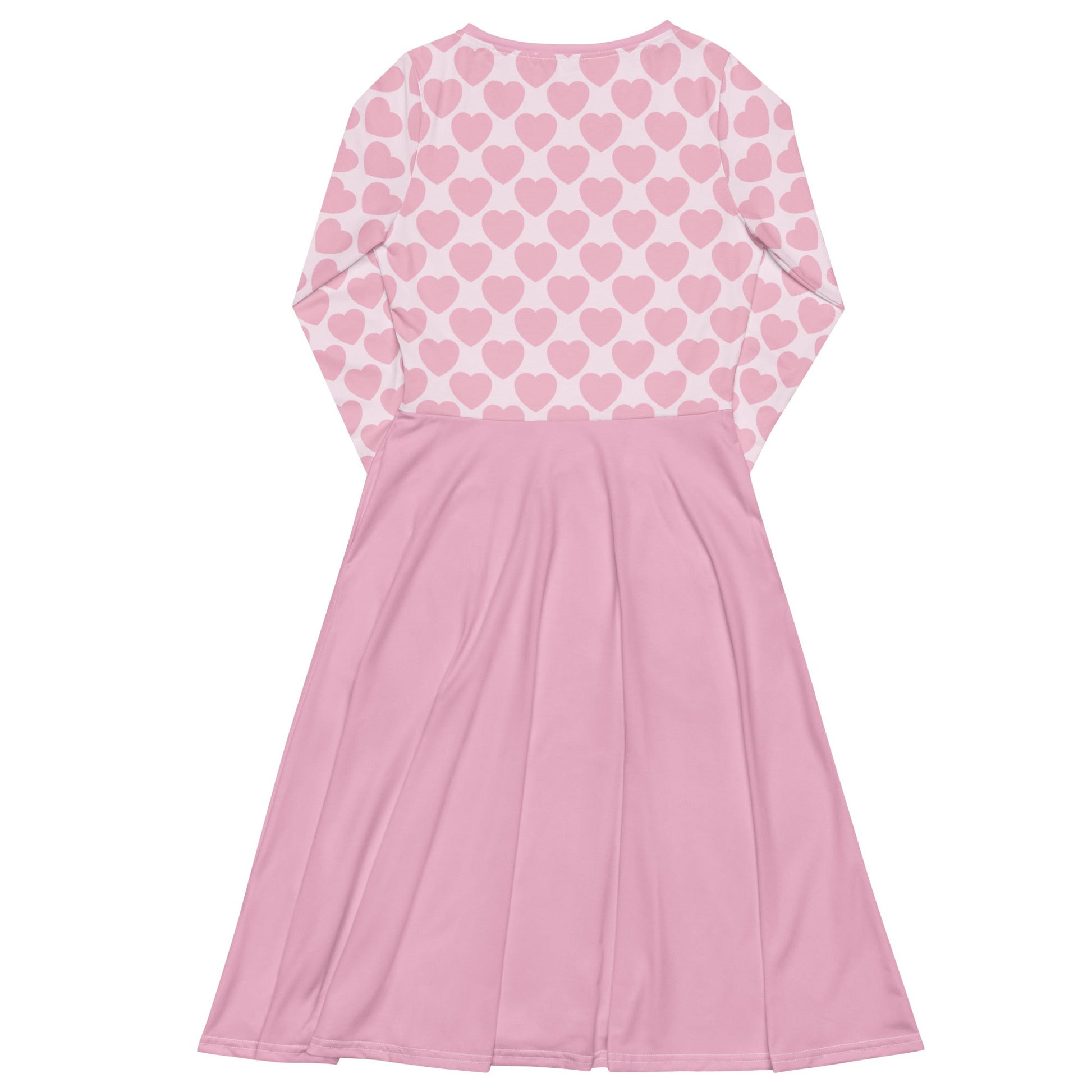 Midi dress - ELLIE LOVE tender pink - Bold heart print