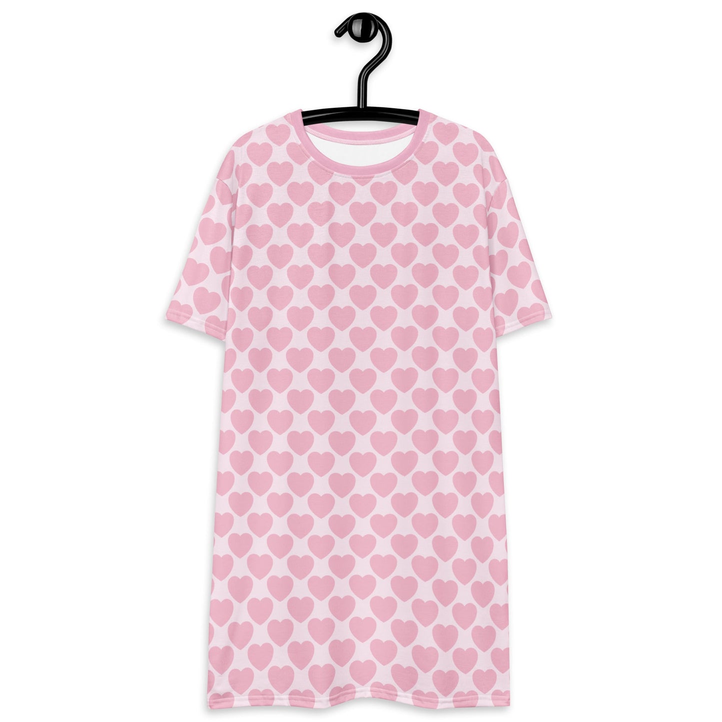 T-shirt dress - ELLIE LOVE tender pink - Bold heart print 6XL