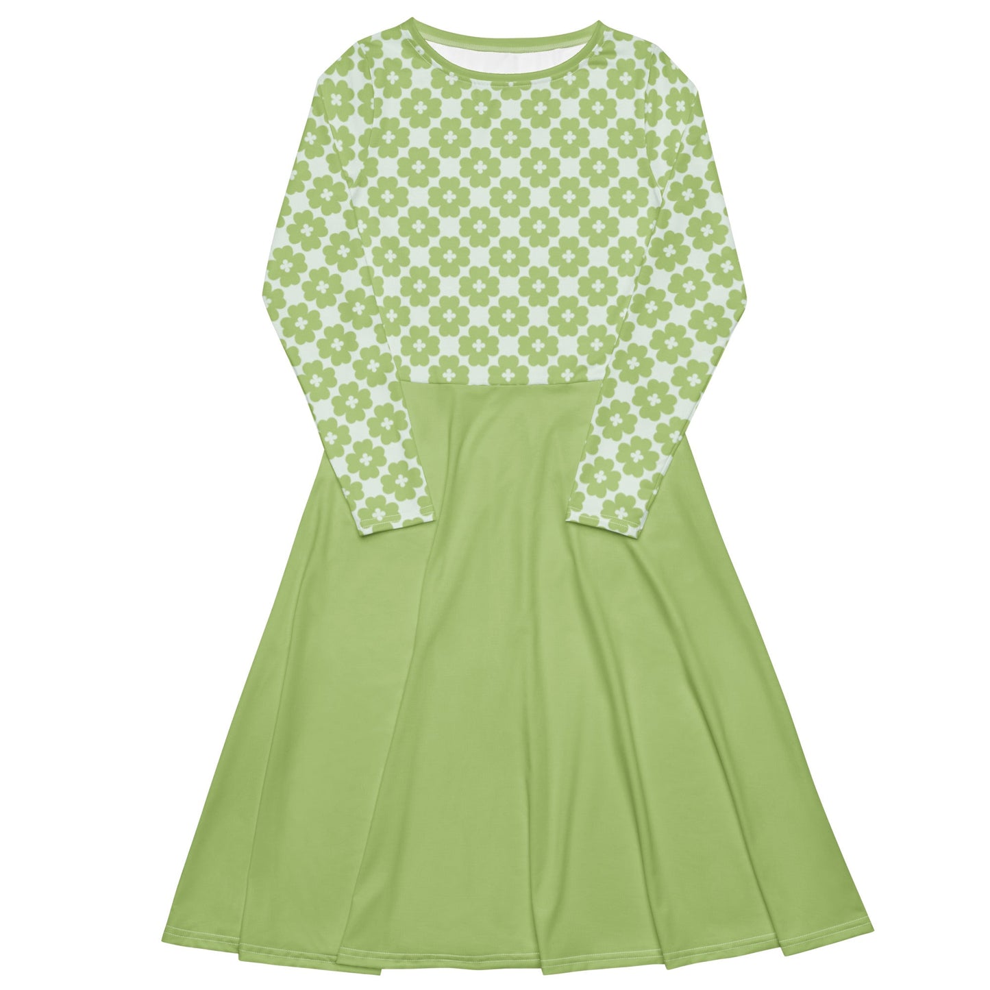 Midi dress - ELLIE LUCK tender green - Classic floral print 6XL