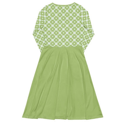 Midi dress - ELLIE LUCK tender green - Classic floral print