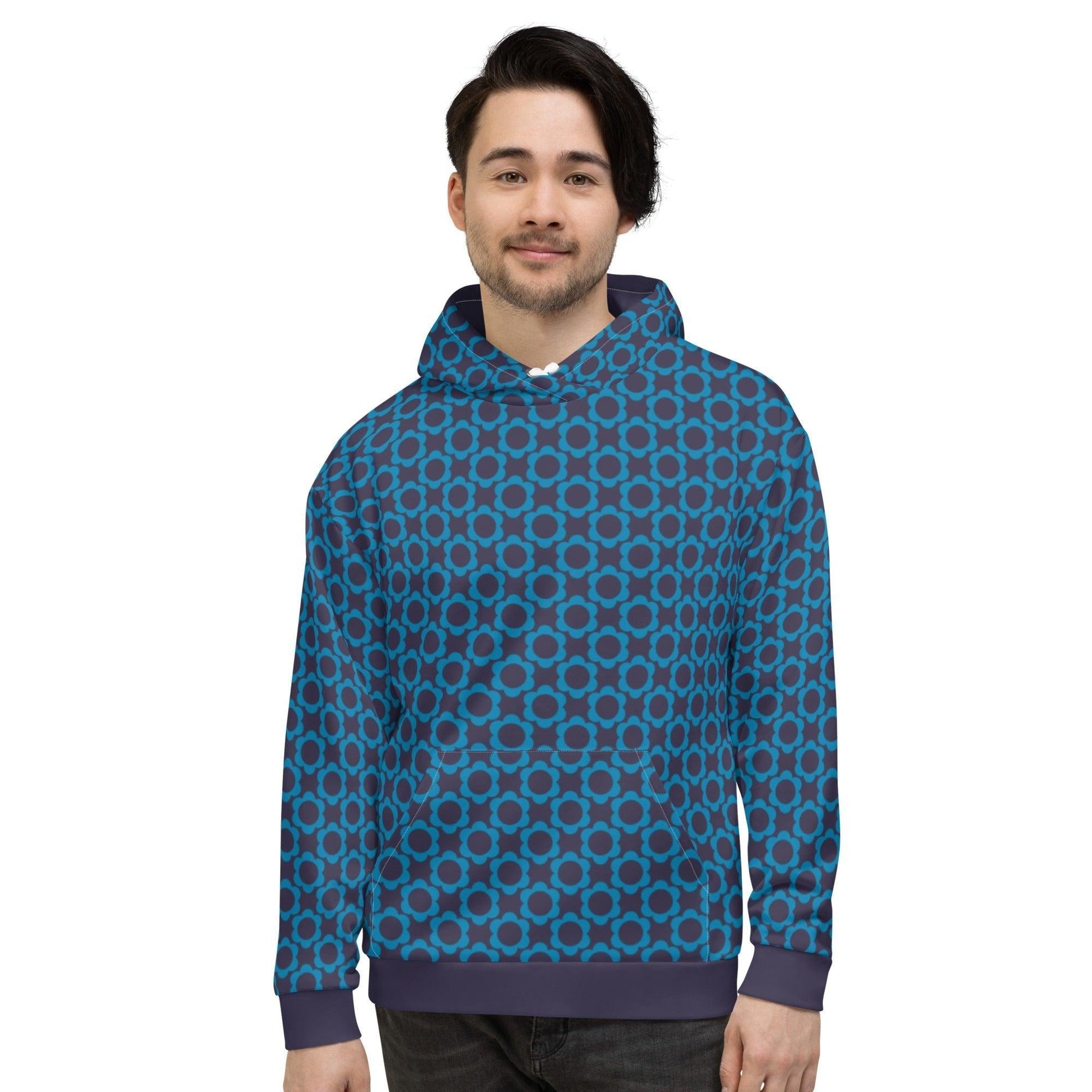 Hoodie - ELLIE mini blue - Classic floral print