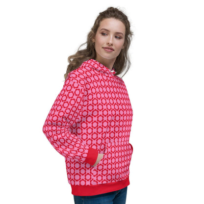 Hoodie - ELLIE mini red - Classic floral print