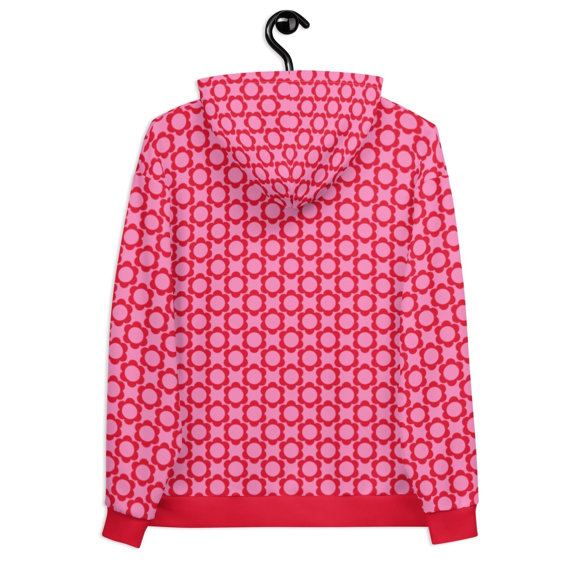 Hoodie - ELLIE mini red - Classic floral print