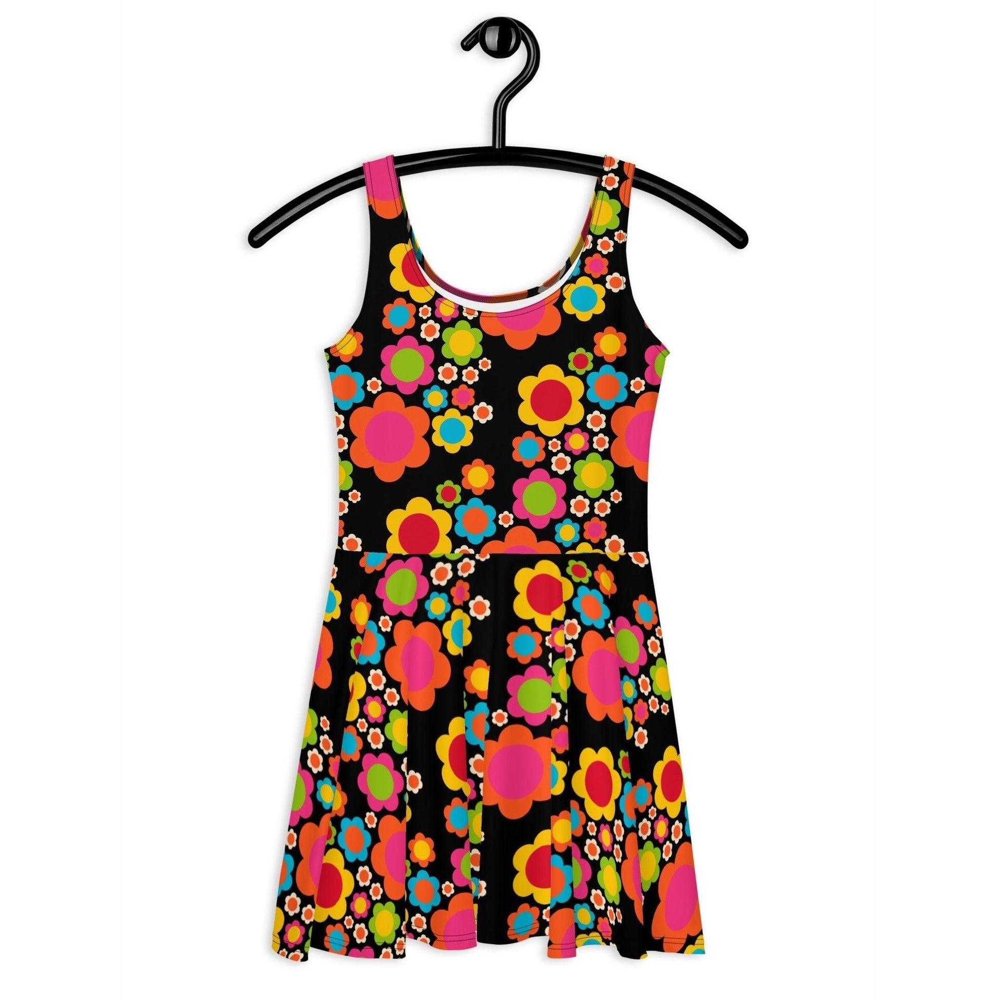 Skater dress - ELLIE MIX - Colorful flower mix print 3XL