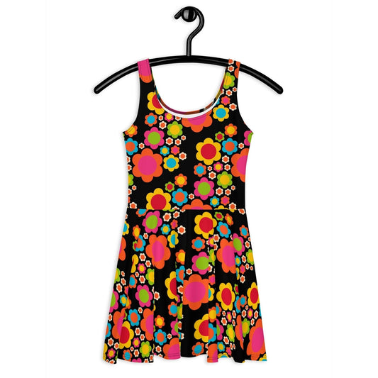 Skater dress - ELLIE MIX - Colorful flower mix print 3XL