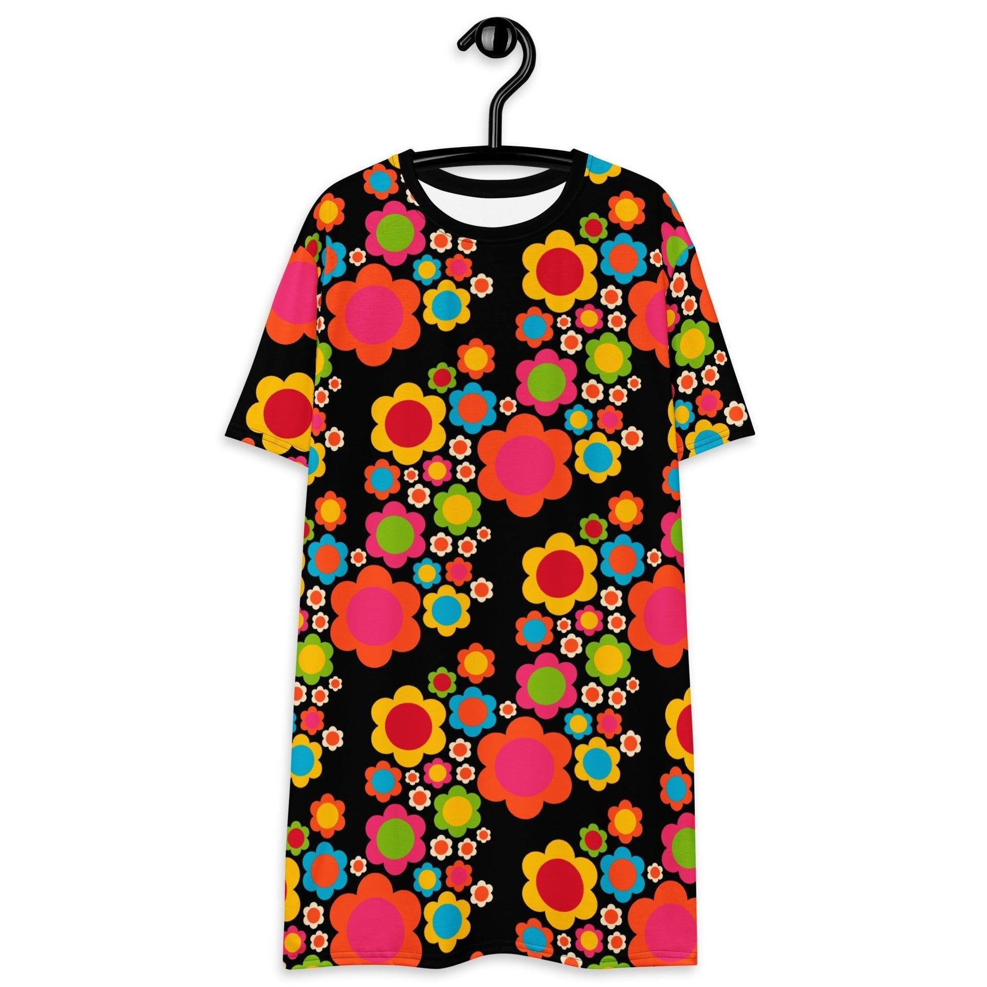 T-shirt dress - ELLIE MIX - Colorful flower mix print 6XL