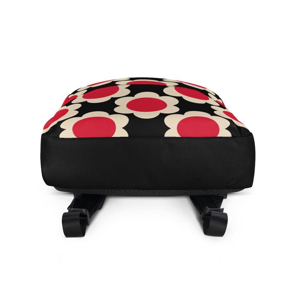 Backpack - ELLIE red black - Classic floral print