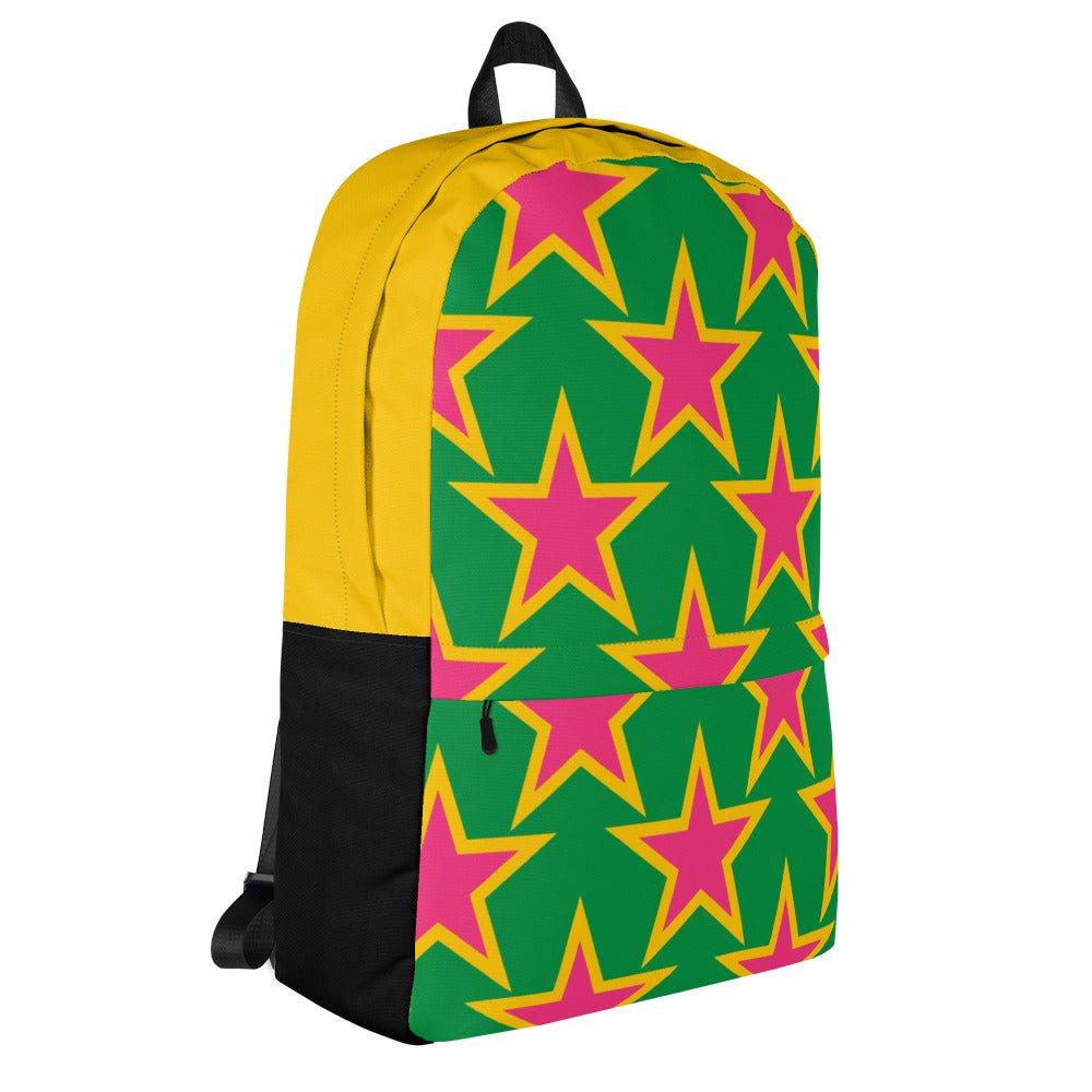 Backpack - ELLIE STAR green - Classic stars print