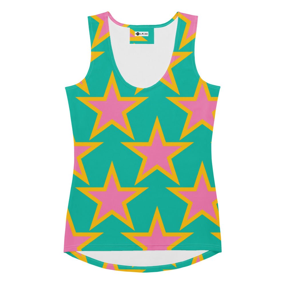 Tank top - ELLIE STAR mint - Classic stars print