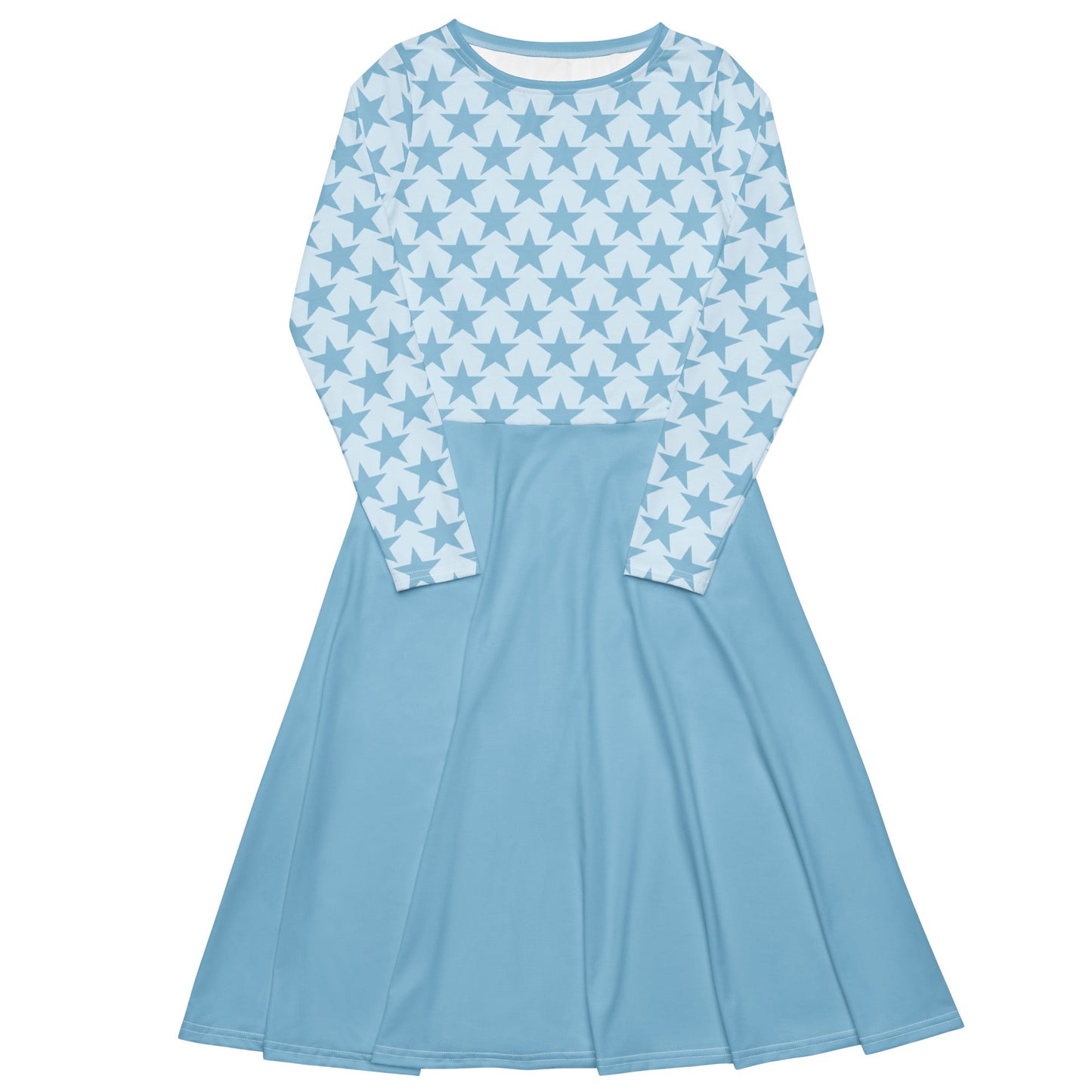 Midi dress - ELLIE STAR tender blue - Classic stars print 6XL