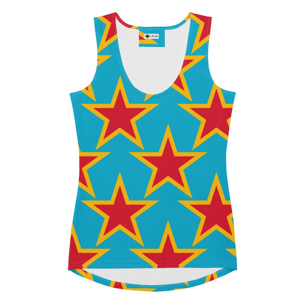 Tank top - ELLIE STAR turquoise - Classic stars print