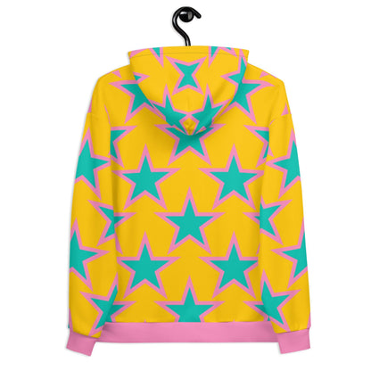 Hoodie - ELLIE STAR yellow - Classic stars print