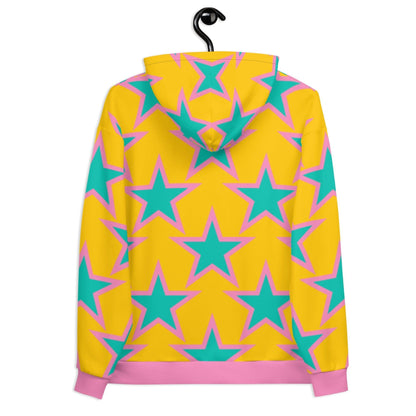 Hoodie - ELLIE STAR yellow - Classic stars print
