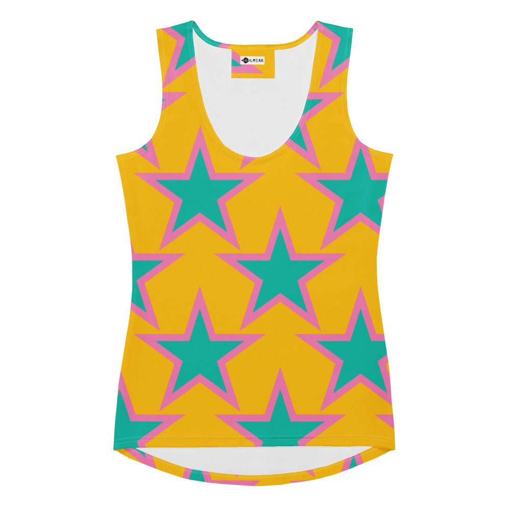 Tank top - ELLIE STAR yellow - Classic stars print