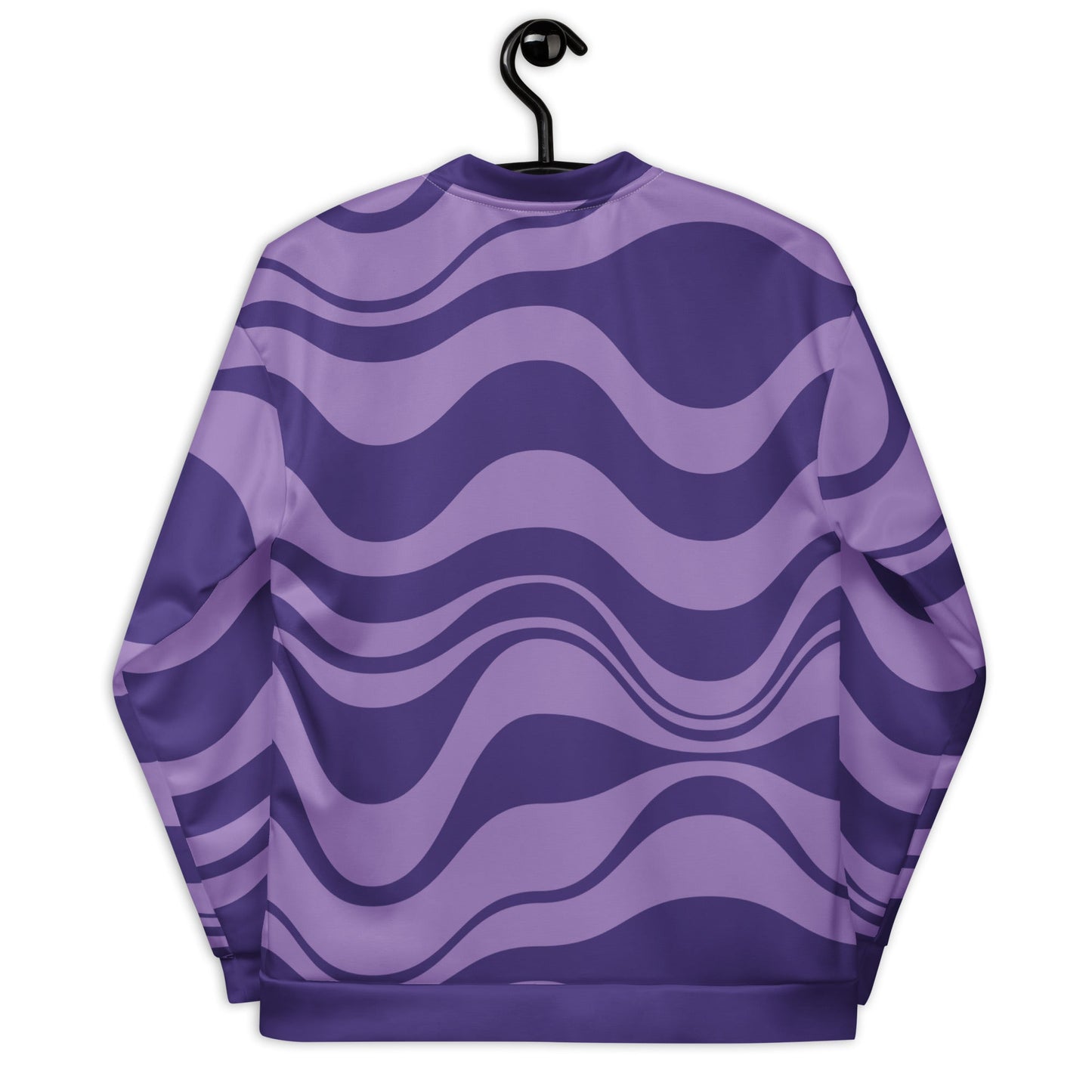 Bomber jacket - ENERGY WAVES purple - Wavy stripe print