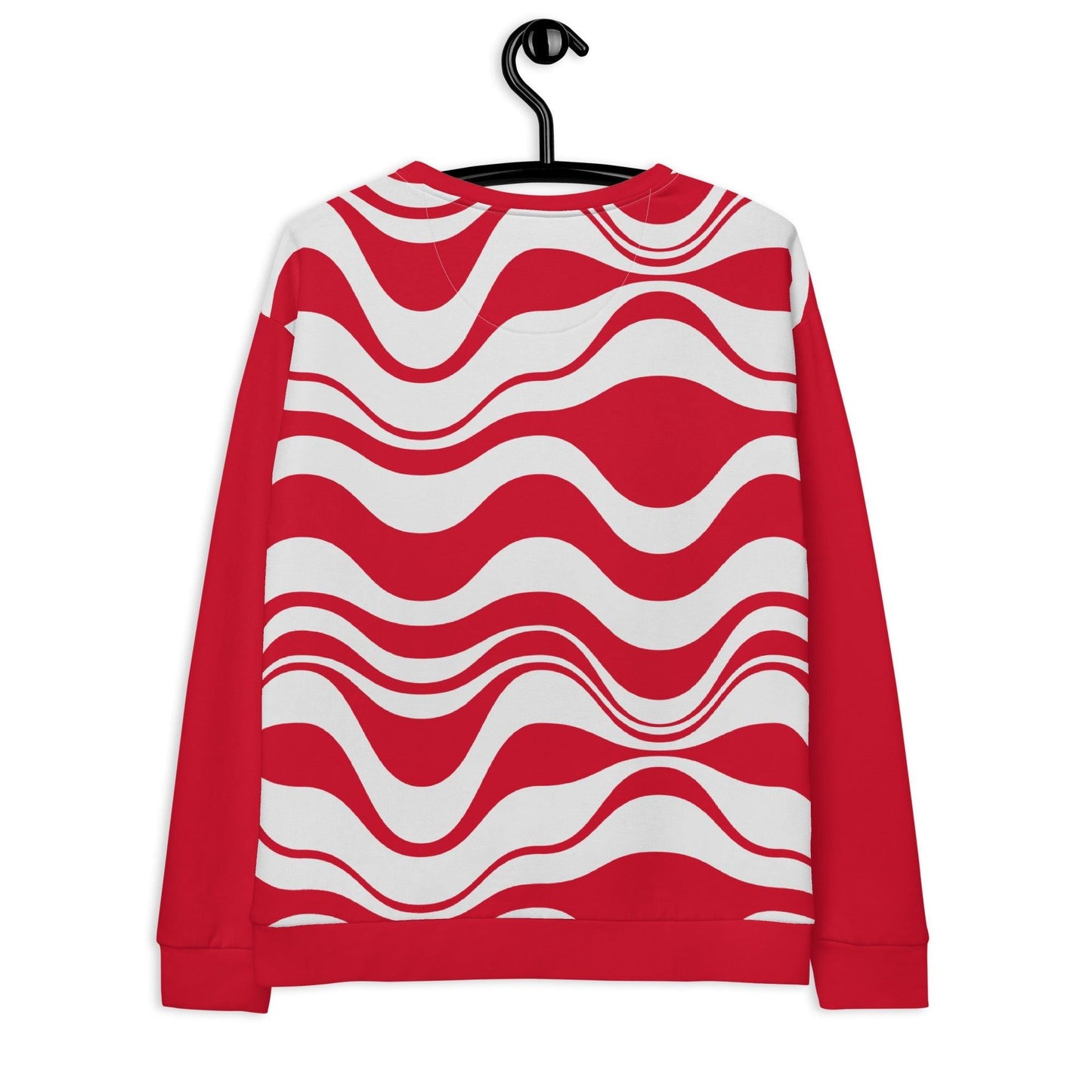 Sweatshirt - ENERGY WAVES red - Wavy stripe print