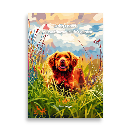Poster - A dog’s heart is the wildflower in life’s garden | SHALMIAK