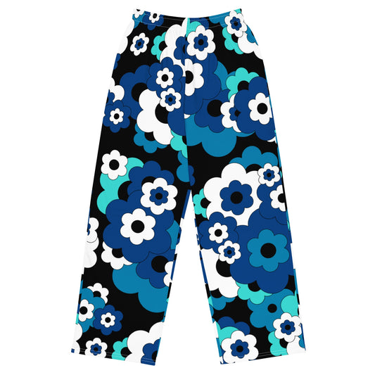 Pants - ERICA blue - Brave Retro Florals