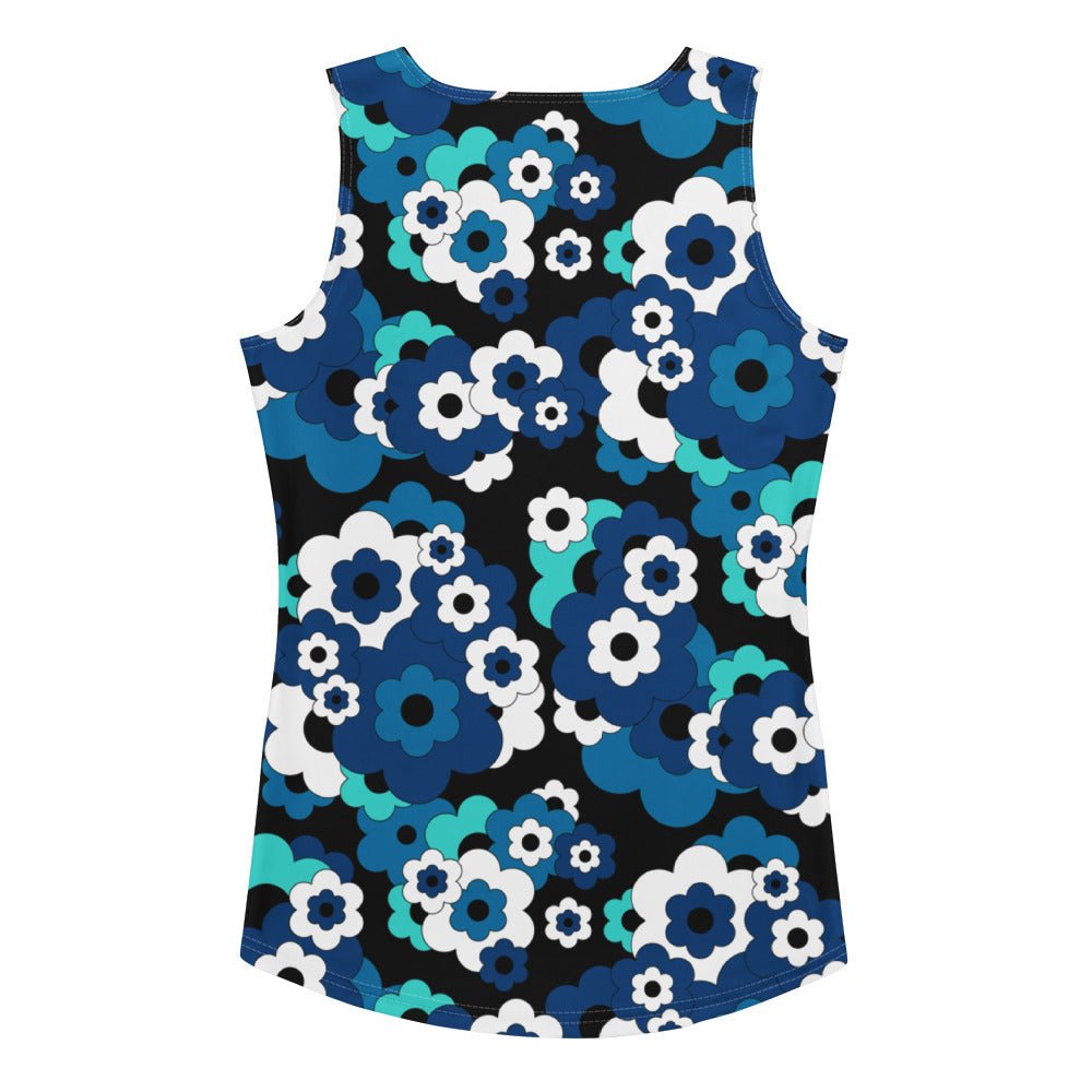 Tank Top - ERICA blue - Brave Retro Florals