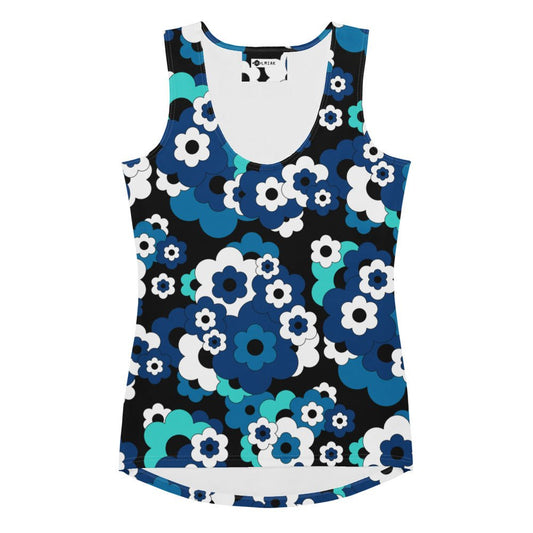 Tank Top - ERICA blue - Brave Retro Florals