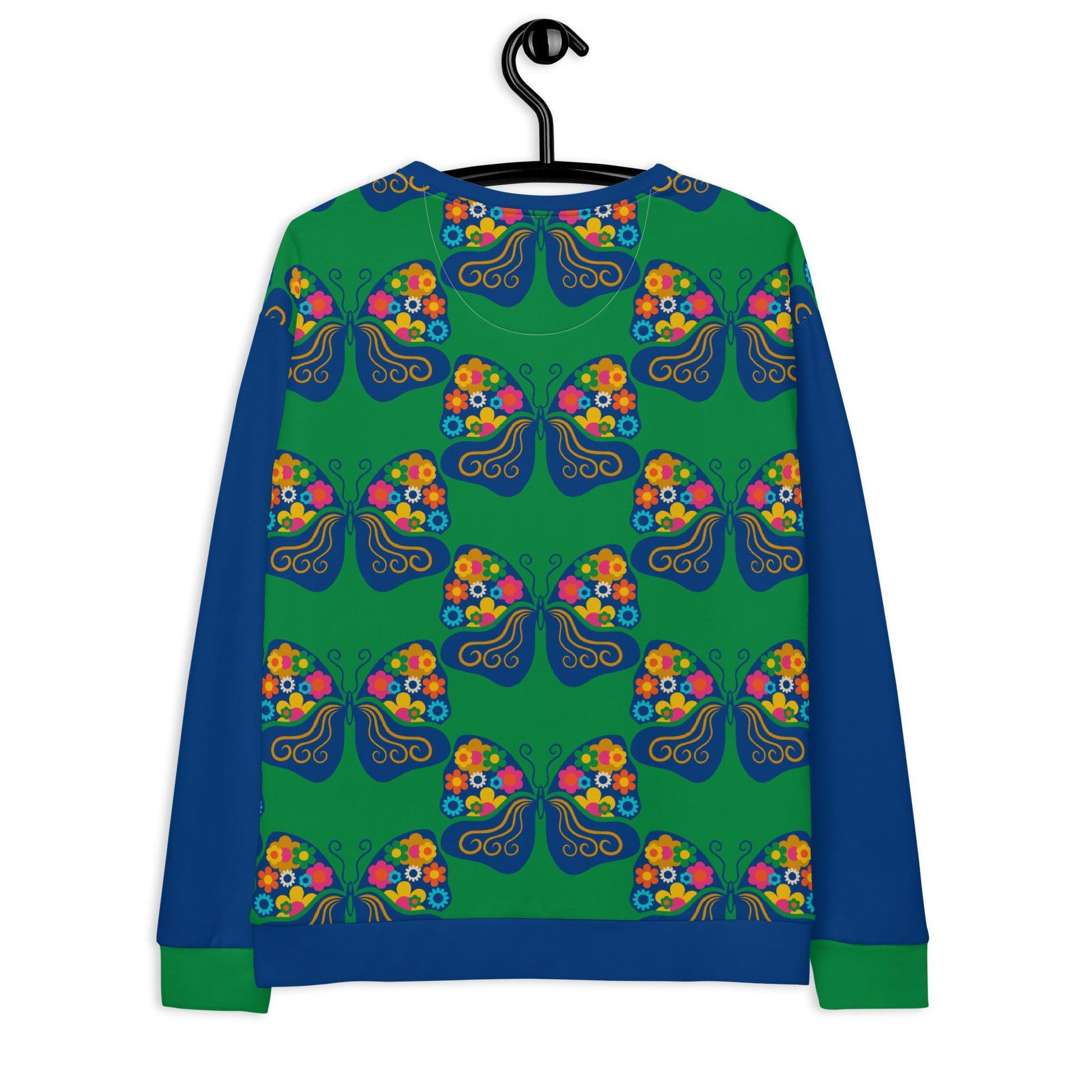Sweatshirt - FAB FLOVERYFLY green - Playful butterfly print