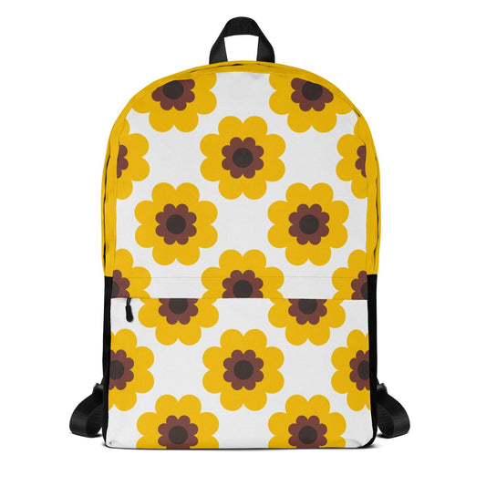 Backpack - FANCY BLOOM yellow - Pretty Floral Print