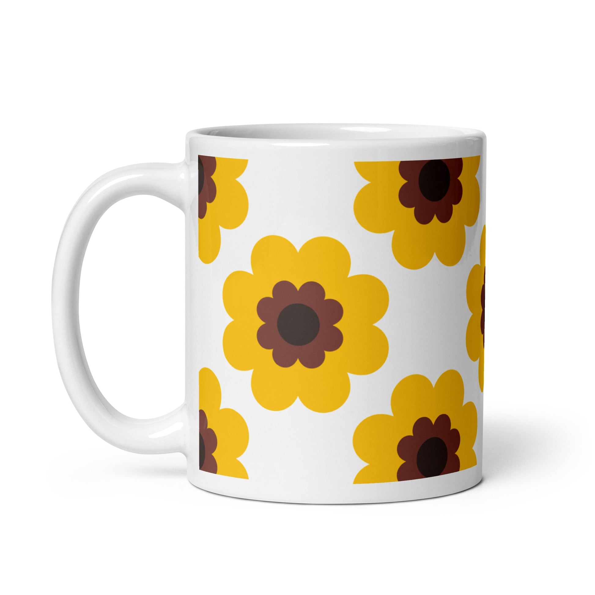 Mug - FANCY BLOOM yellow - Pretty floral print