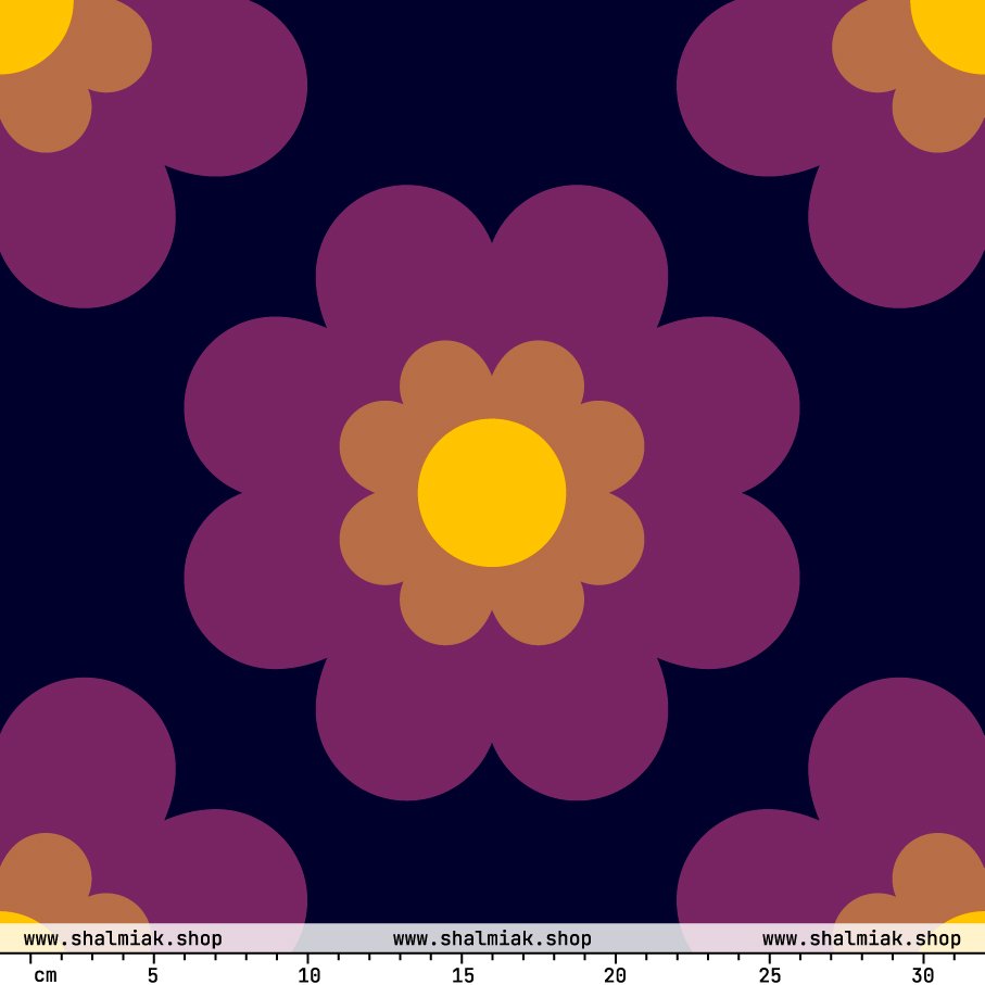 FANCY BLOOM plum XL